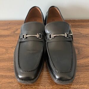 NEW George Black Loafer Oxford Memory Foam Footbed Dress Shoes Size 11